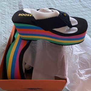 Rocket Dog Rainbow Platform Thongs
